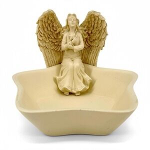 Vintage AngelStar Trinket Dish Bowl Give Your Worries to the Angels 2002